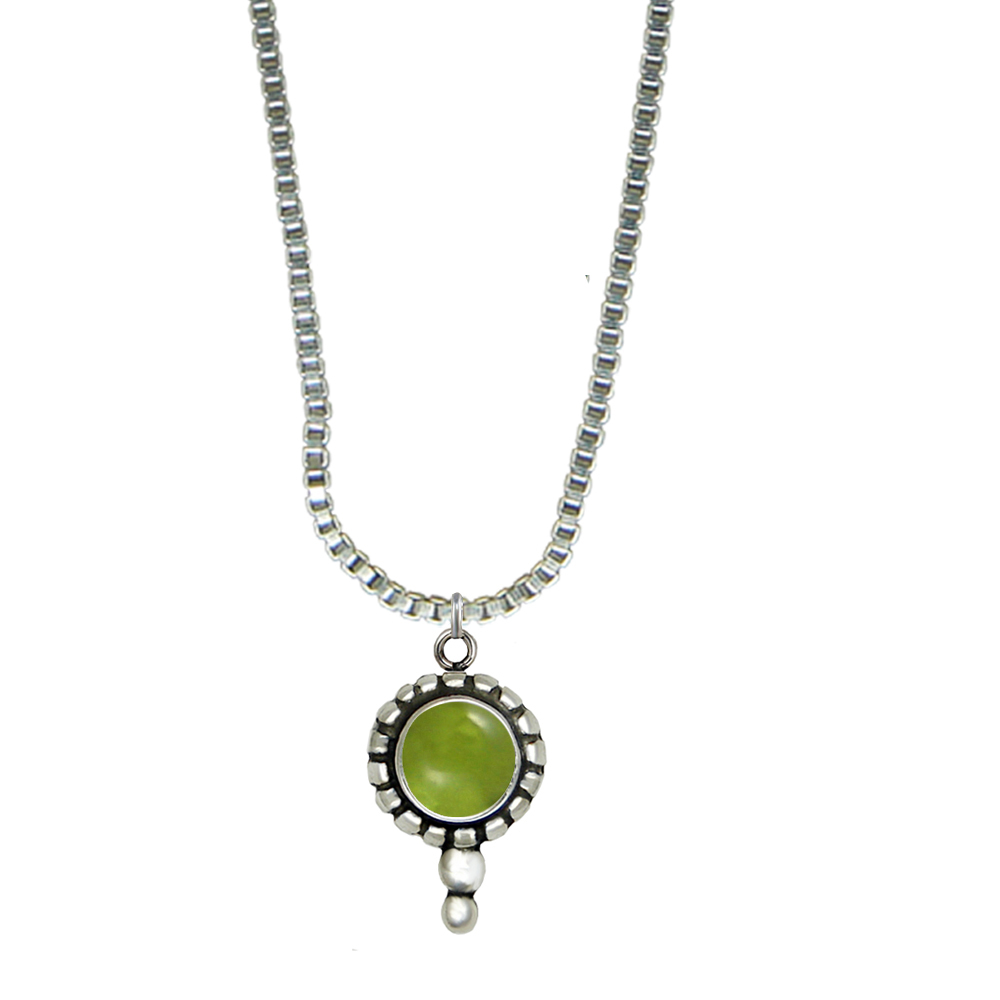 Sterling Silver Little Peridot Pendant Necklace
